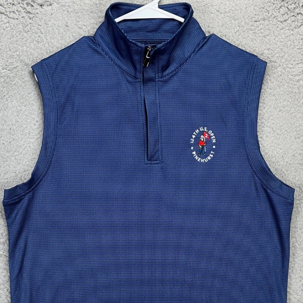 USGA Championship Collection Vest Golf Men Medium Blue Pinehurst 124th U.S. Open